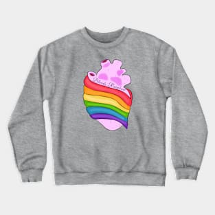 Lgbt pride rainbow heart Crewneck Sweatshirt